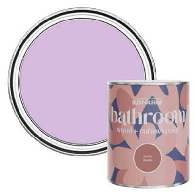 Rust-Oleum Violet Macaroon Satin Bathroom Wood & Cabinet Paint 750Ml from B&Q
