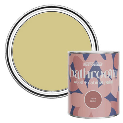 Rust-Oleum Wasabi Satin Bathroom Wood & Cabinet Paint 750Ml from B&Q