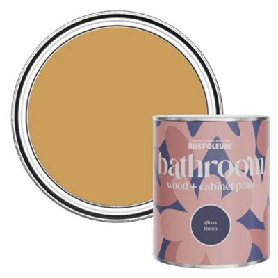 Rust-Oleum Dijon Gloss Bathroom Wood & Cabinet Paint 750Ml from B&Q