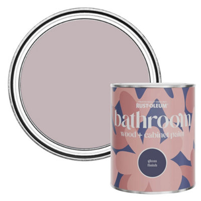 Rust-Oleum Lilac Wine Gloss Bathroom Wood & Cabinet Paint 750Ml from B&Q