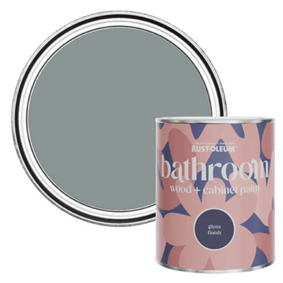 Rust-Oleum Slate Gloss Bathroom Wood & Cabinet Paint 750Ml from B&Q