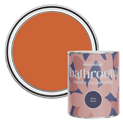 Rust-Oleum Tiger Tea Gloss Bathroom Wood & Cabinet Paint 750Ml from B&Q
