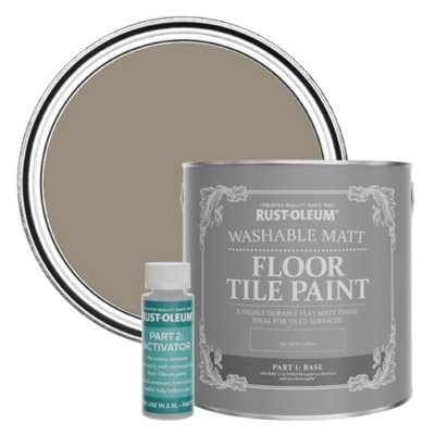 B&Q -  Cocoa Washable Matt Floor Tile Paint 2.5L