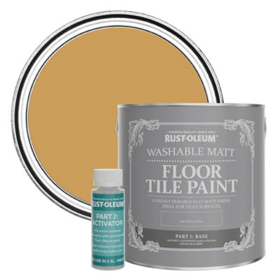 Rust-Oleum Dijon Washable Matt Floor Tile Paint 2.5L from B&Q