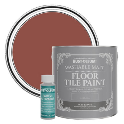 Rust-Oleum Fire Brick Washable Matt Floor Tile Paint 2.5L from B&Q