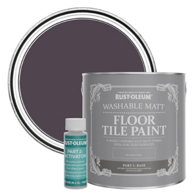 Rust-Oleum Grape Soda Washable Matt Floor Tile Paint 2.5L from B&Q