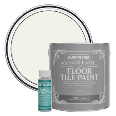 Rust-Oleum Steamed Milk Washable Matt Floor Tile Paint 2.5L from B&Q