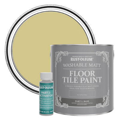 Rust-Oleum Wasabi Washable Matt Floor Tile Paint 2.5L from B&Q