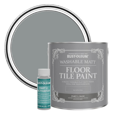 Rust-Oleum Mid-Anthracite Washable Matt Floor Tile Paint 2.5L from B&Q