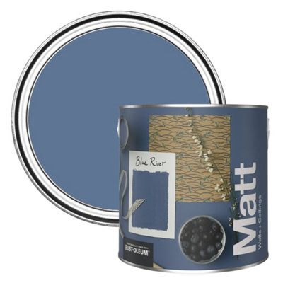 Rust-Oleum Washable Matt Wall PaintBlue River 2.5L from B&Q