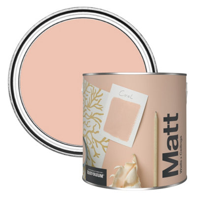 Rust-Oleum Washable Matt Wall PaintCoral 2.5L from B&Q
