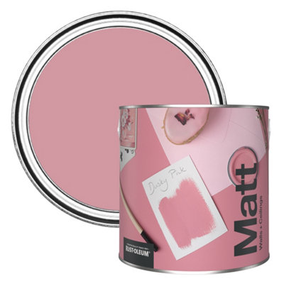 B&Q -  Washable Matt Wall PaintDusky Pink 2.5L