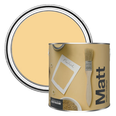 Rust-Oleum Washable Matt Wall PaintMustard 2.5L from B&Q