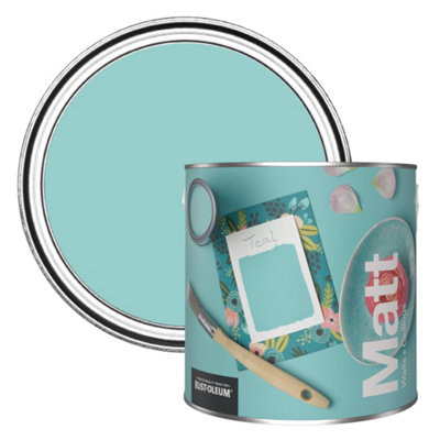 Rust-Oleum Washable Matt Wall PaintTeal 2.5L from B&Q