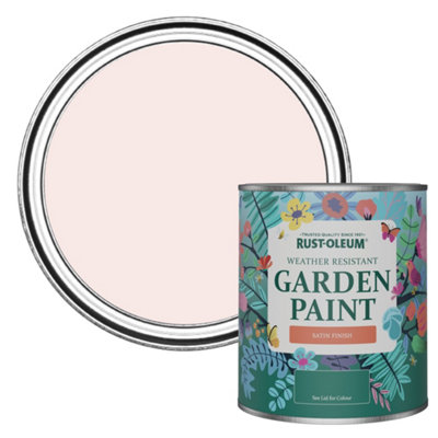 B&Q -  China Rose Satin Garden Paint 750Ml