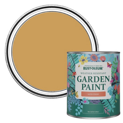 Rust-Oleum Dijon Satin Garden Paint 750Ml from B&Q