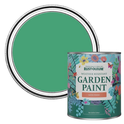 B&Q -  Emerald Satin Garden Paint 750Ml
