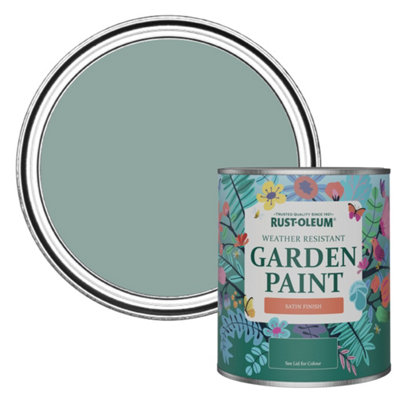 Rust-Oleum Gresham Blue Satin Garden Paint 750Ml from B&Q