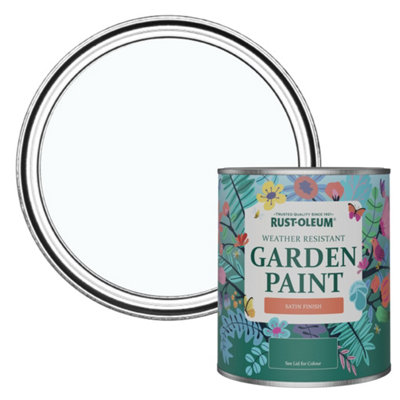 Rust-Oleum Icecap Satin Garden Paint 750Ml from B&Q