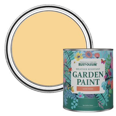 Rust-Oleum Mustard Satin Garden Paint 750Ml from B&Q