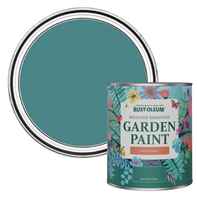 Rust-Oleum Peacock Suit Satin Garden Paint 750Ml from B&Q