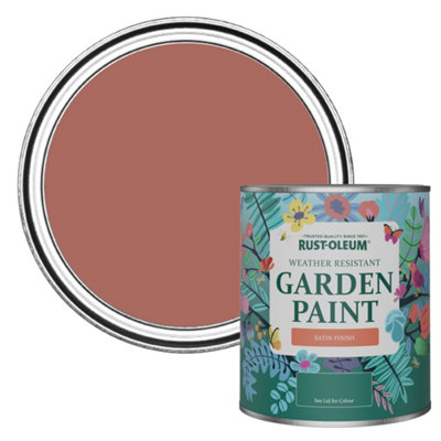 Rust-Oleum Salmon Satin Garden Paint 750Ml from B&Q