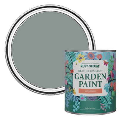 B&Q -  Slate Satin Garden Paint 750Ml