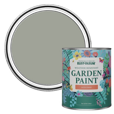 Rust-Oleum Tea Leaf Satin Garden Paint 750Ml from B&Q