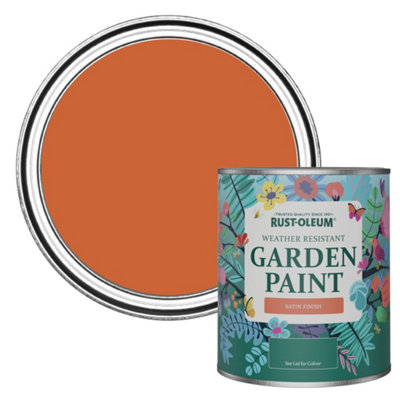 Rust-Oleum Tiger Tea Satin Garden Paint 750Ml from B&Q