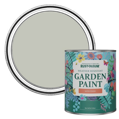 Rust-Oleum Tyne Fog Satin Garden Paint 750Ml from B&Q