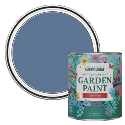Rust-Oleum Blue River Gloss Garden Paint 750Ml from B&Q