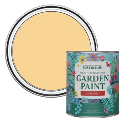 Rust-Oleum Mustard Gloss Garden Paint 750Ml from B&Q