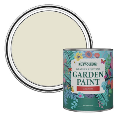 Rust-Oleum Oyster Gloss Garden Paint 750Ml from B&Q