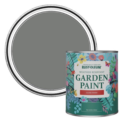 Rust-Oleum Torch Grey Gloss Garden Paint 750Ml from B&Q