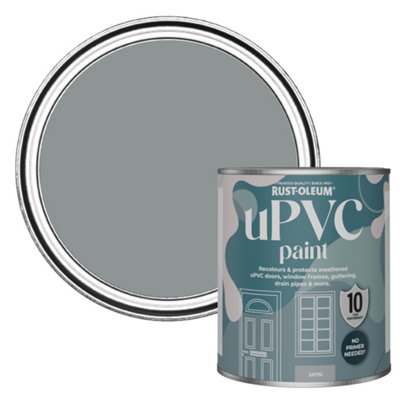 Rust-Oleum Mid-Anthracite Satin Upvc Paint 750Ml from B&Q