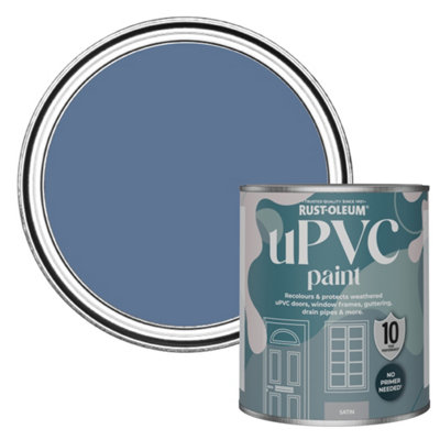Rust-Oleum Blue River Satin Upvc Paint 750Ml from B&Q