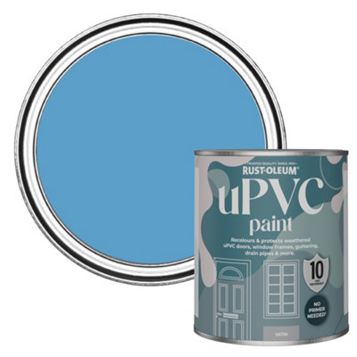 Rust-Oleum Cerulean Satin Upvc Paint 750Ml from B&Q