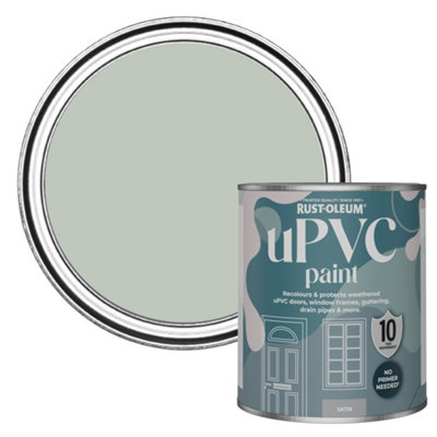 Rust-Oleum Chalk Green Satin Upvc Paint 750Ml from B&Q
