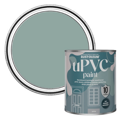 Rust-Oleum Gresham Blue Satin Upvc Paint 750Ml from B&Q
