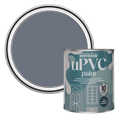 Rust-Oleum Marine Grey Satin Upvc Paint 750Ml from B&Q