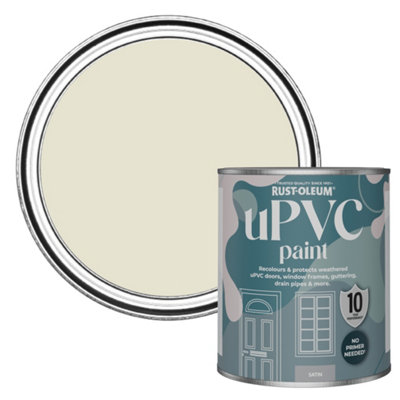 Rust-Oleum Oyster Satin Upvc Paint 750Ml from B&Q