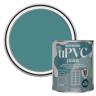 Rust-Oleum Peacock Suit Satin Upvc Paint 750Ml from B&Q