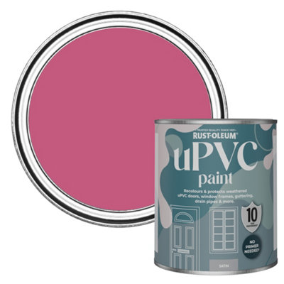 Rust-Oleum Raspberry Ripple Satin Upvc Paint 750Ml from B&Q