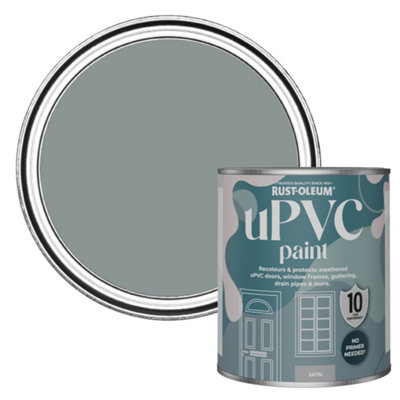 Rust-Oleum Slate Satin Upvc Paint 750Ml from B&Q