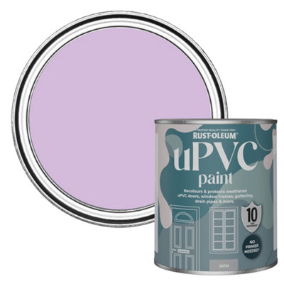 Rust-Oleum Violet Macaroon Satin Upvc Paint 750Ml from B&Q