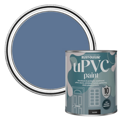 Rust-Oleum Blue River Gloss Upvc Paint 750Ml from B&Q
