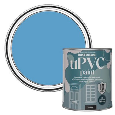 Rust-Oleum Cerulean Gloss Upvc Paint 750Ml from B&Q