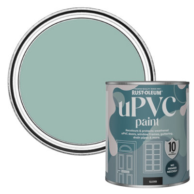 Rust-Oleum Coastal Blue Gloss Upvc Paint 750Ml from B&Q