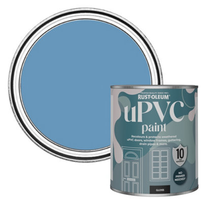 Rust-Oleum Cornflower Blue Gloss Upvc Paint 750Ml from B&Q