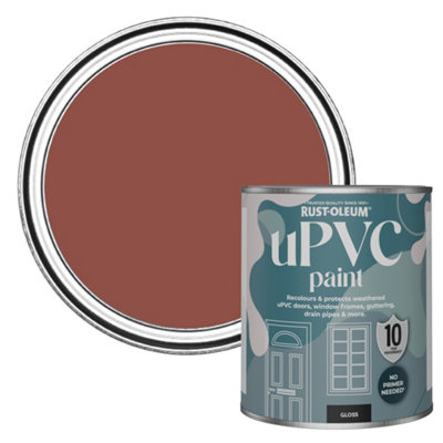 Rust-Oleum Fire Brick Gloss Upvc Paint 750Ml from B&Q